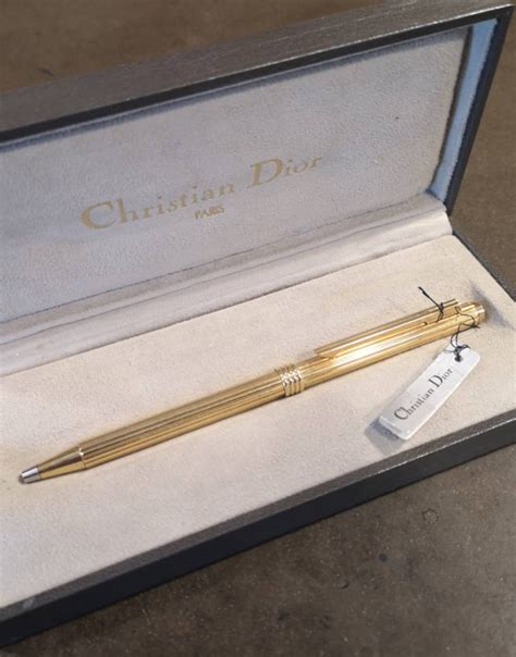 Genuine Vintage Christian Dior stilografica con pennino in oro 